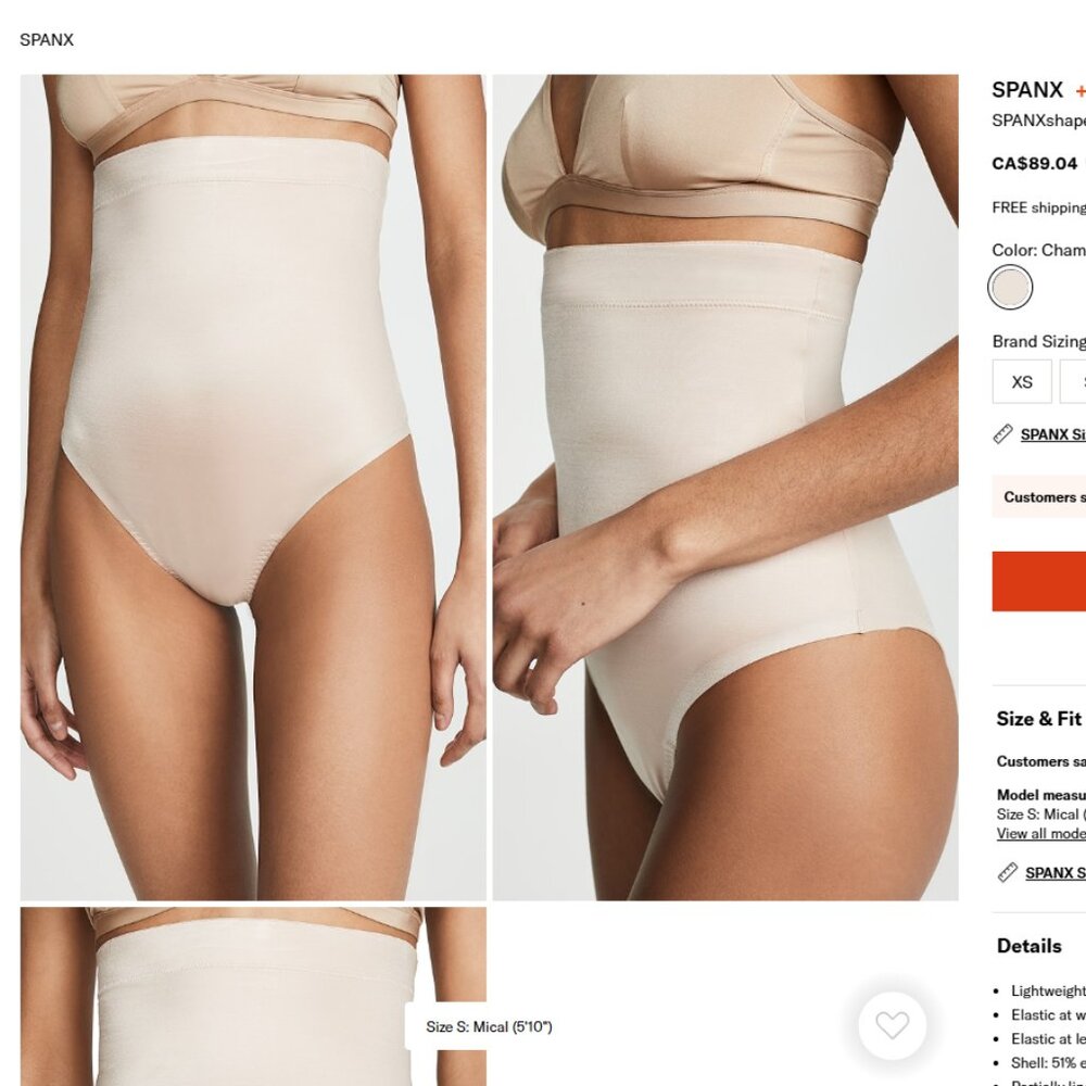 SPANX High Rise Shapewear Thong